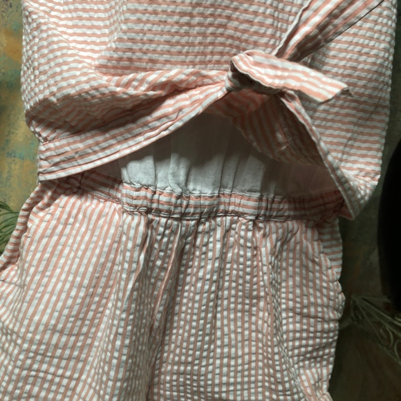 📌 Nautica Striped Sleeveless Cotton Teen Romper with Pockets - Picture 5 of 13